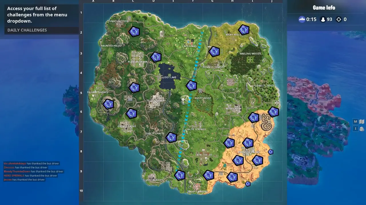 ‘Fortnite’ 3 Different Oversized Seats & Rift Spawn Locations Week 8 ...