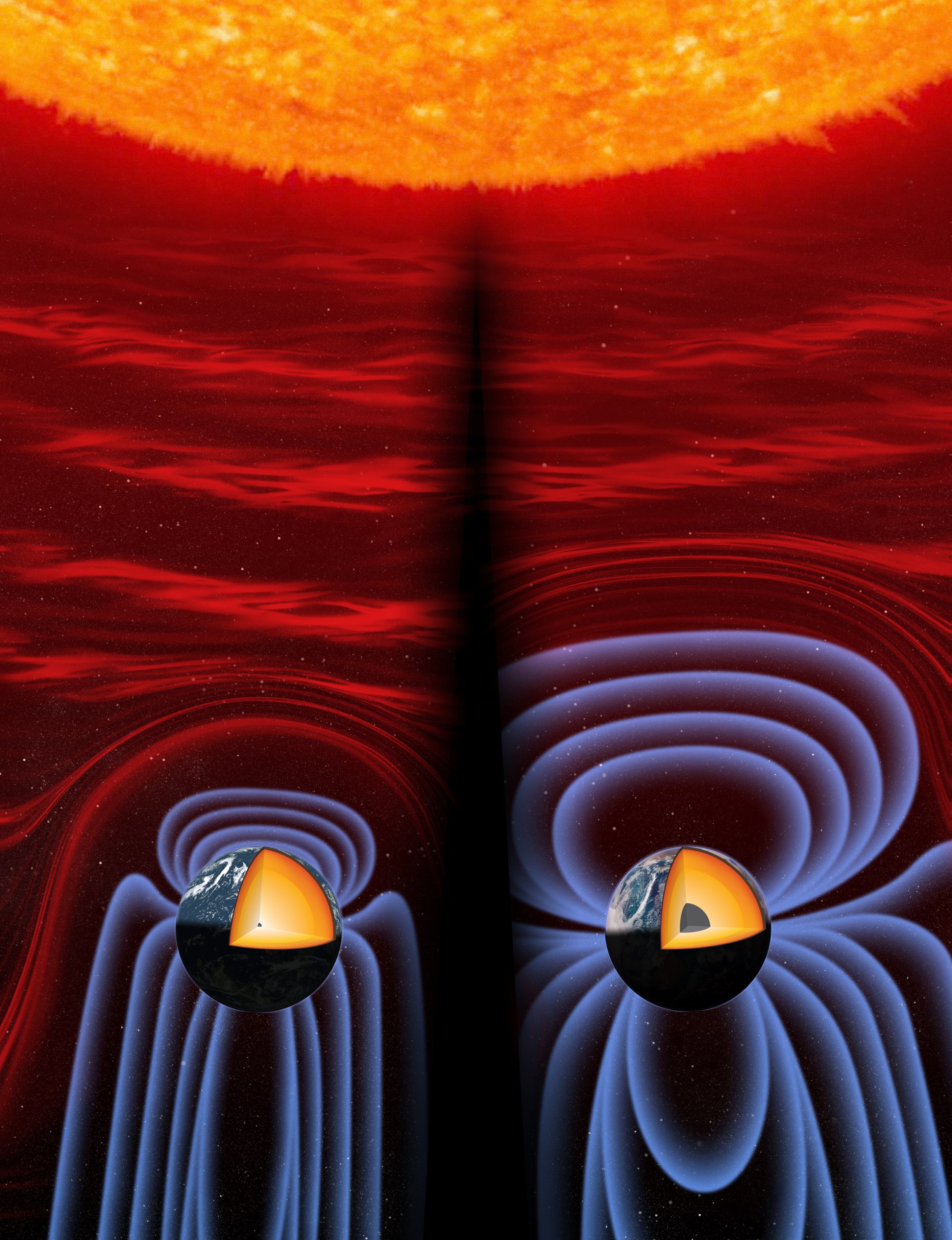 Earth's Magnetic Field Was on the Brink of Collapse 565 Million