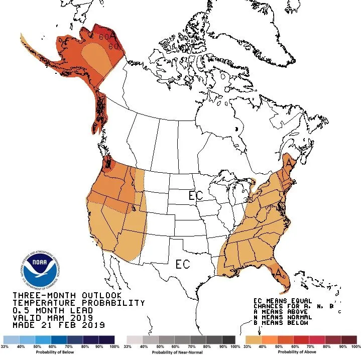 When Will Spring Start and Winter Finally Thaw? NOAA Spring Temperature ...