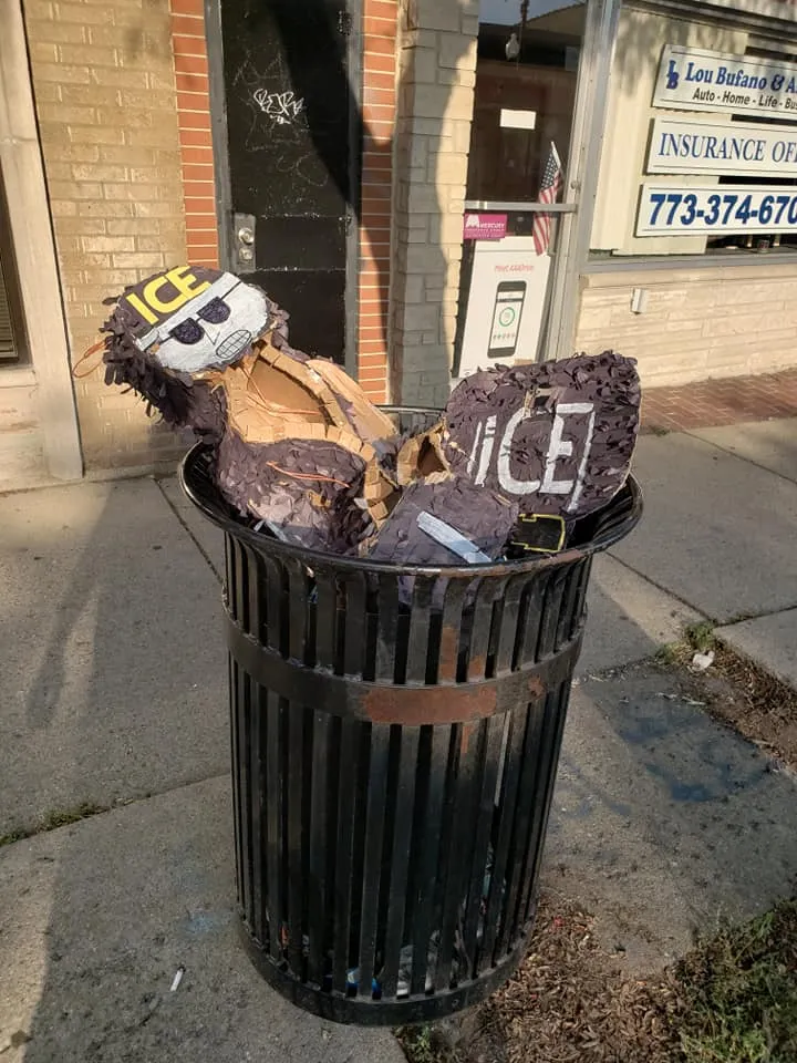 Pinata Chicago Surprise ICE Piñata Sparks Controversy At East Chicago Block Party ...