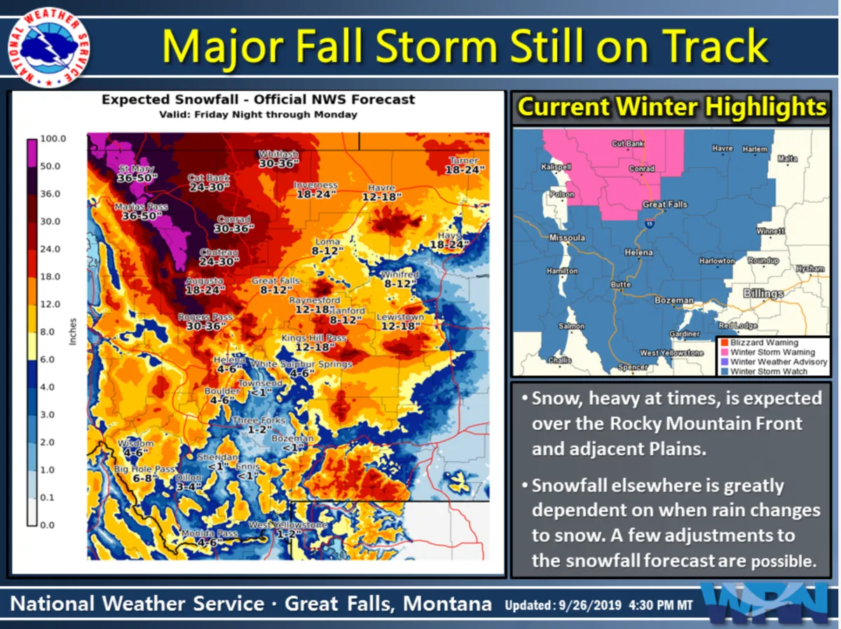 Winter Storm Could Bring Upwards of 50 Inches of Snow to Montana and ...
