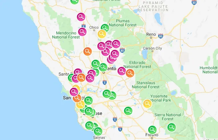 PG&E Power Outage Update, Shutoff Map as More Than 800,000 California ...