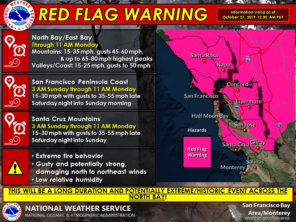 California Wildfires Evacuation Map: Red Flag Warning for ‘Historic ...