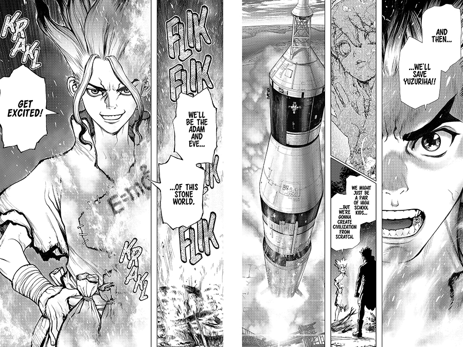Dr.Stone' Creators Discuss Playing God & Shonen Jump Style at