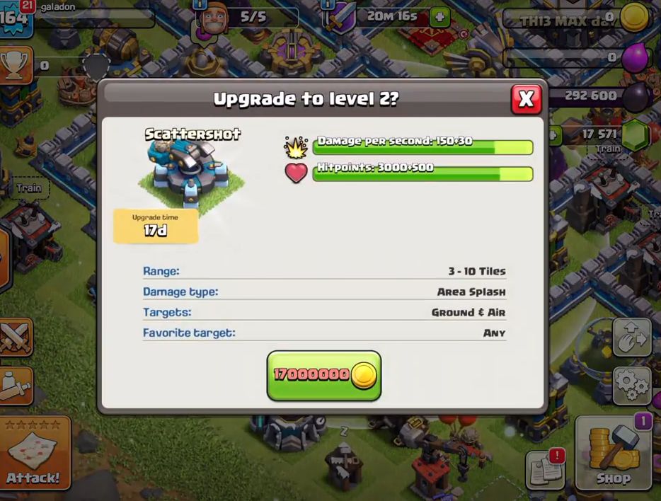 Clash of Clans' Scattershot Revealed in TH13 December Update Sneak