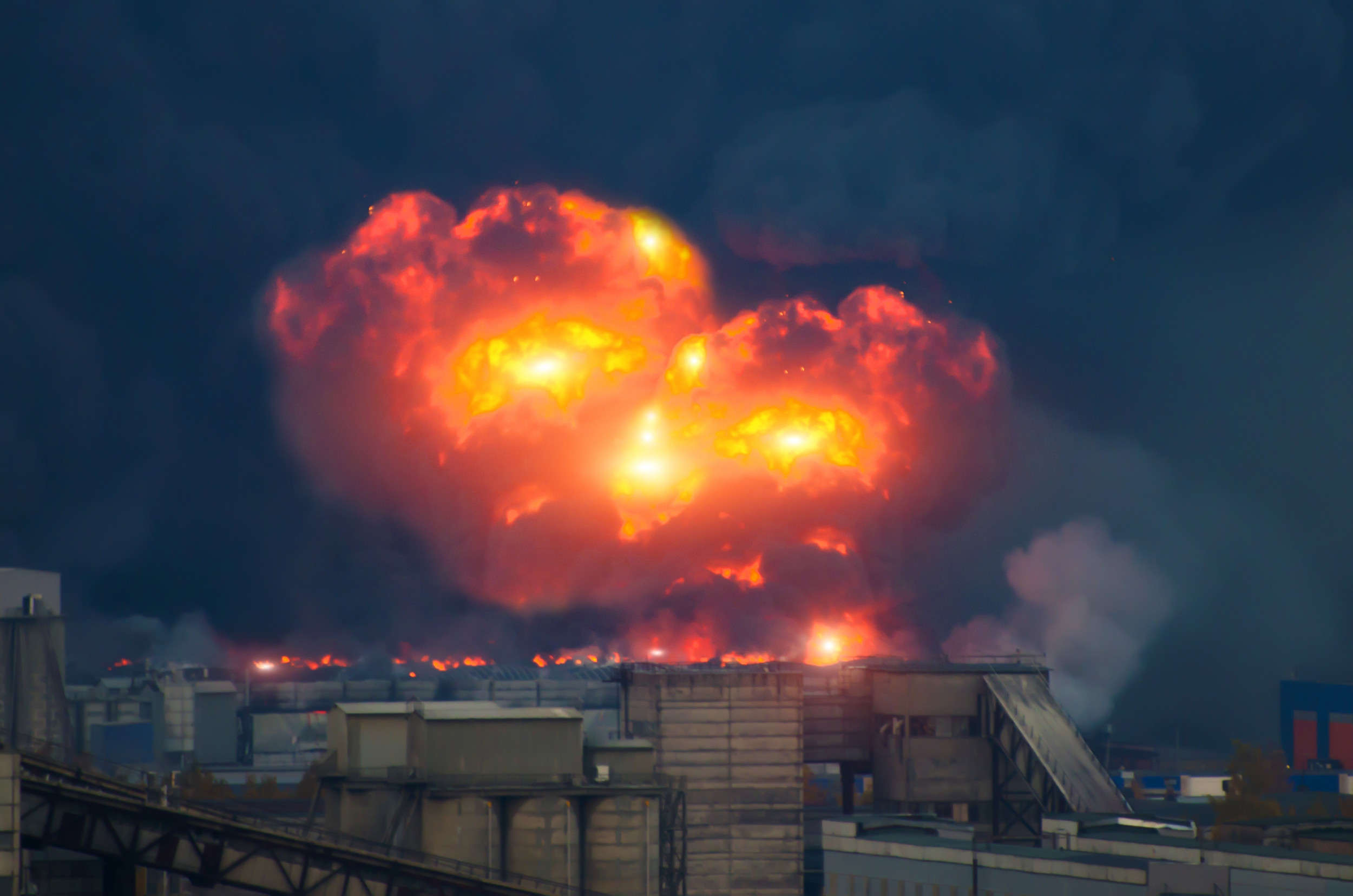 Chemical Plant Explosion Launches Metal Plate Into Air Killing Man
