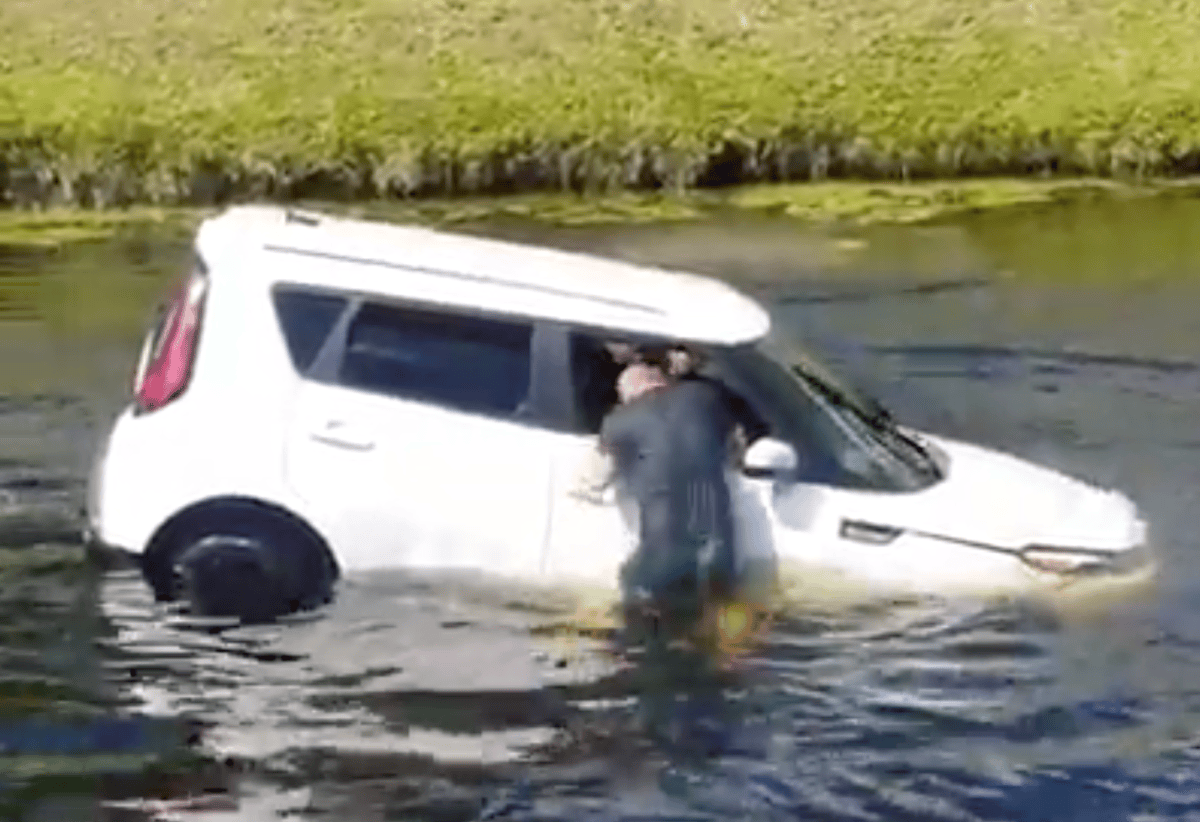Video Shows Frantic Rescue of Florida Woman in Sinking Car That Plunged ...