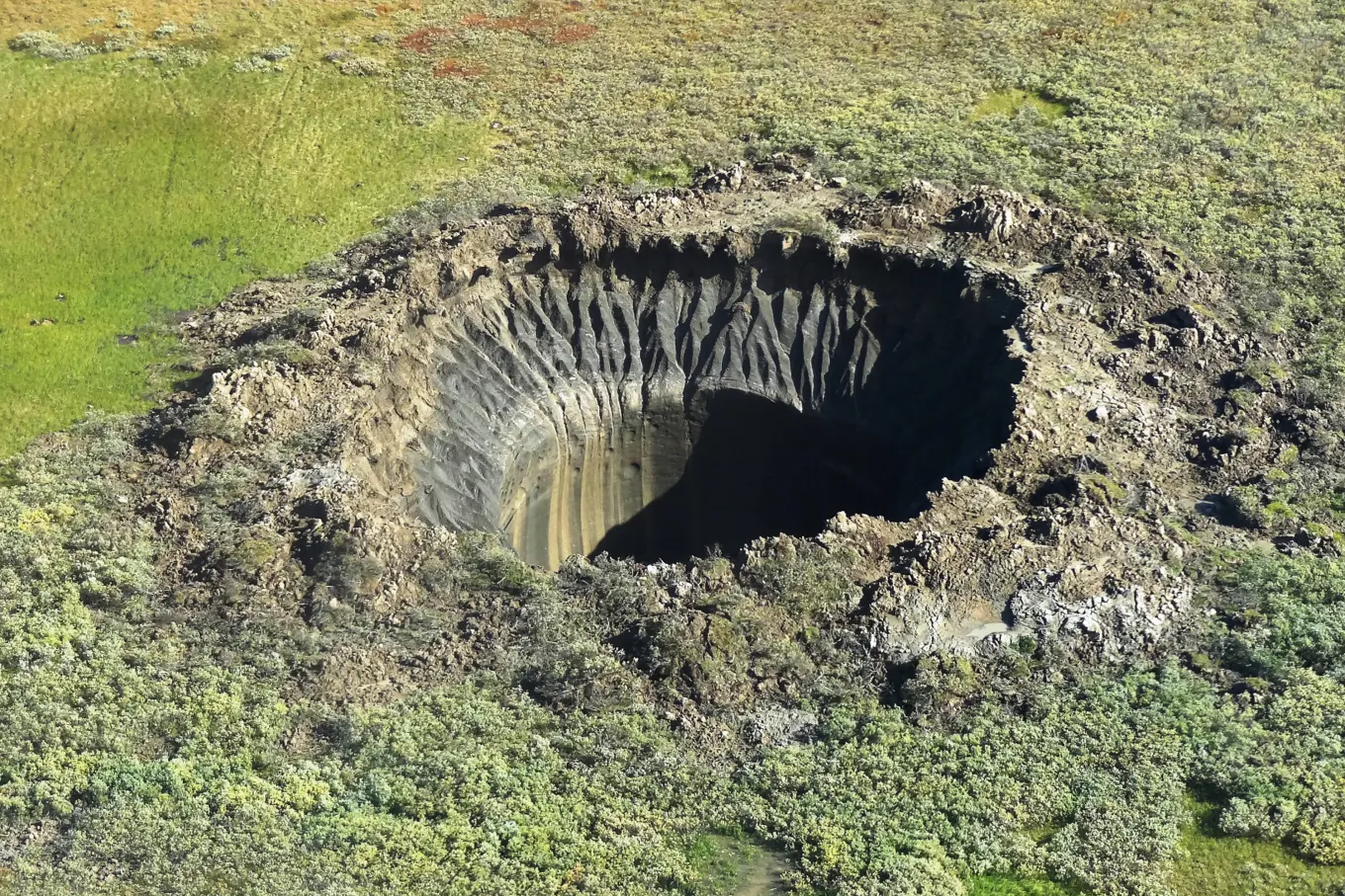 Enormous 165 Ft Deep Crater Opens On Siberia s Arctic Th Newsweek Enormous 165 Ft Deep Crater Opens On Siberia s Arctic Th Newsweek