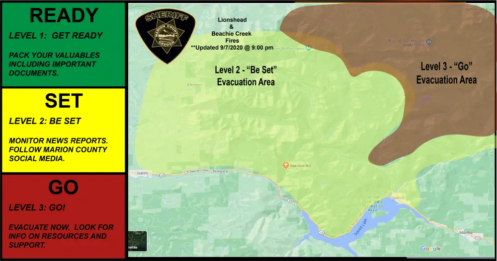 Oregon Fire Map, Updates As Evacuation Alerts Issued for Beachie Creek ...
