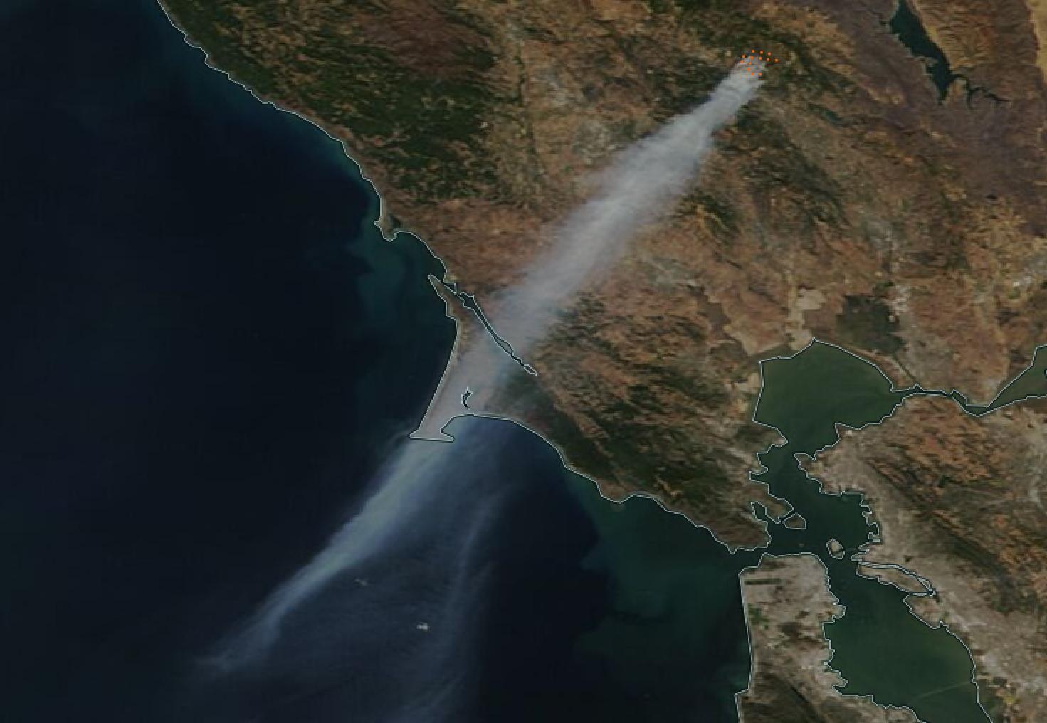 Glass Fire Satellite Images Show Blaze Spreading Rapidly Across