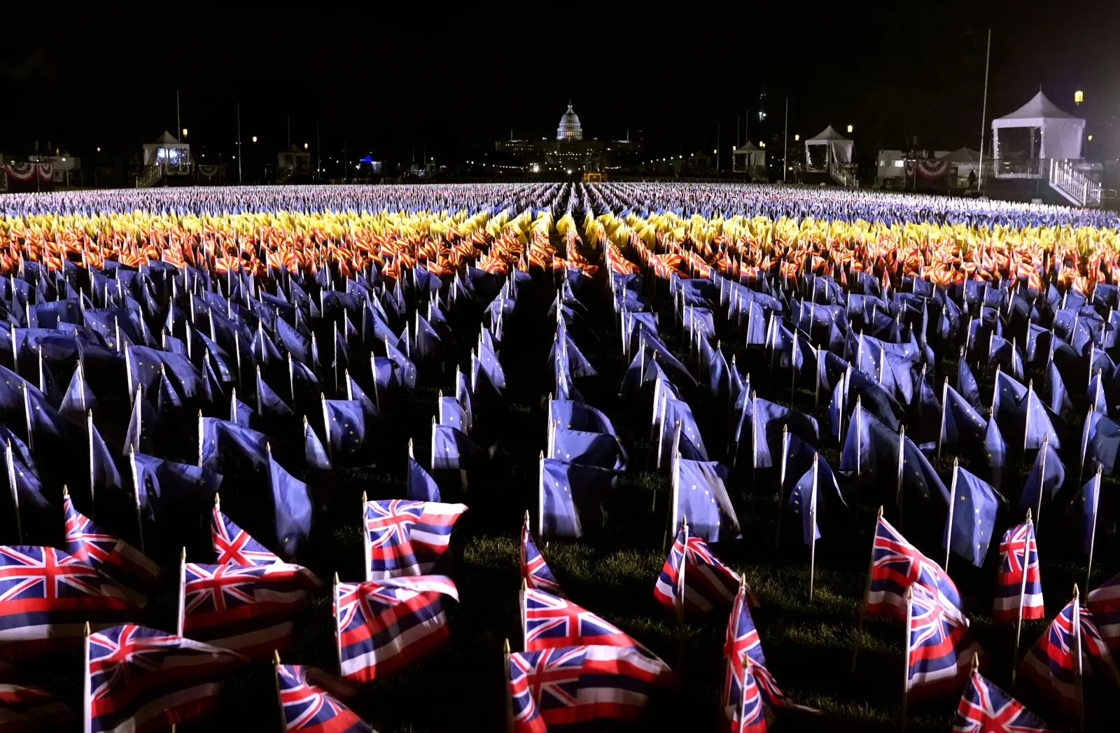 Stunning Biden Inauguration Photos Show Thousands of Flags Planted ...