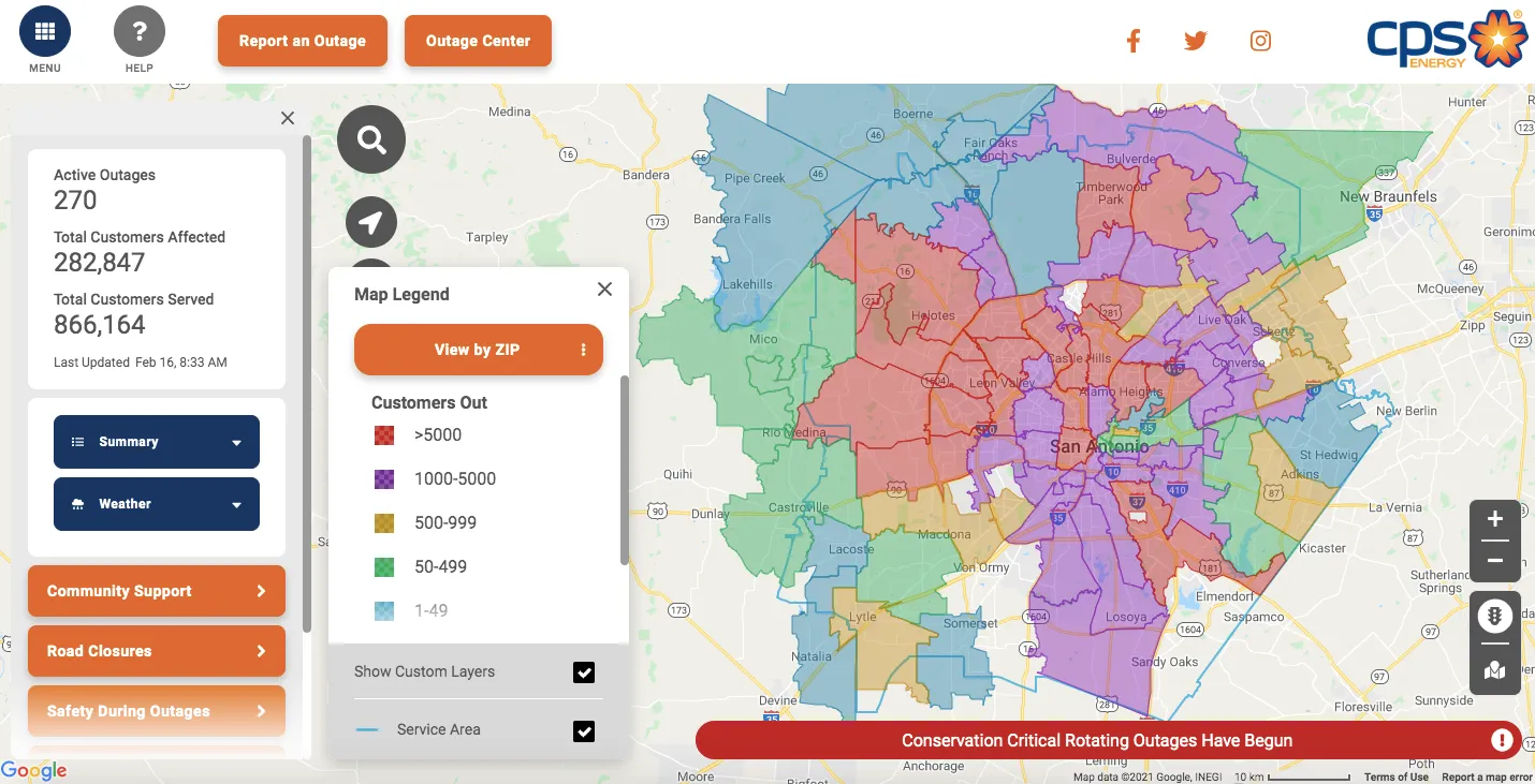 ERCOT Power Outage Map, Updates as Texas Winter Storm Leaves 3.9 ...