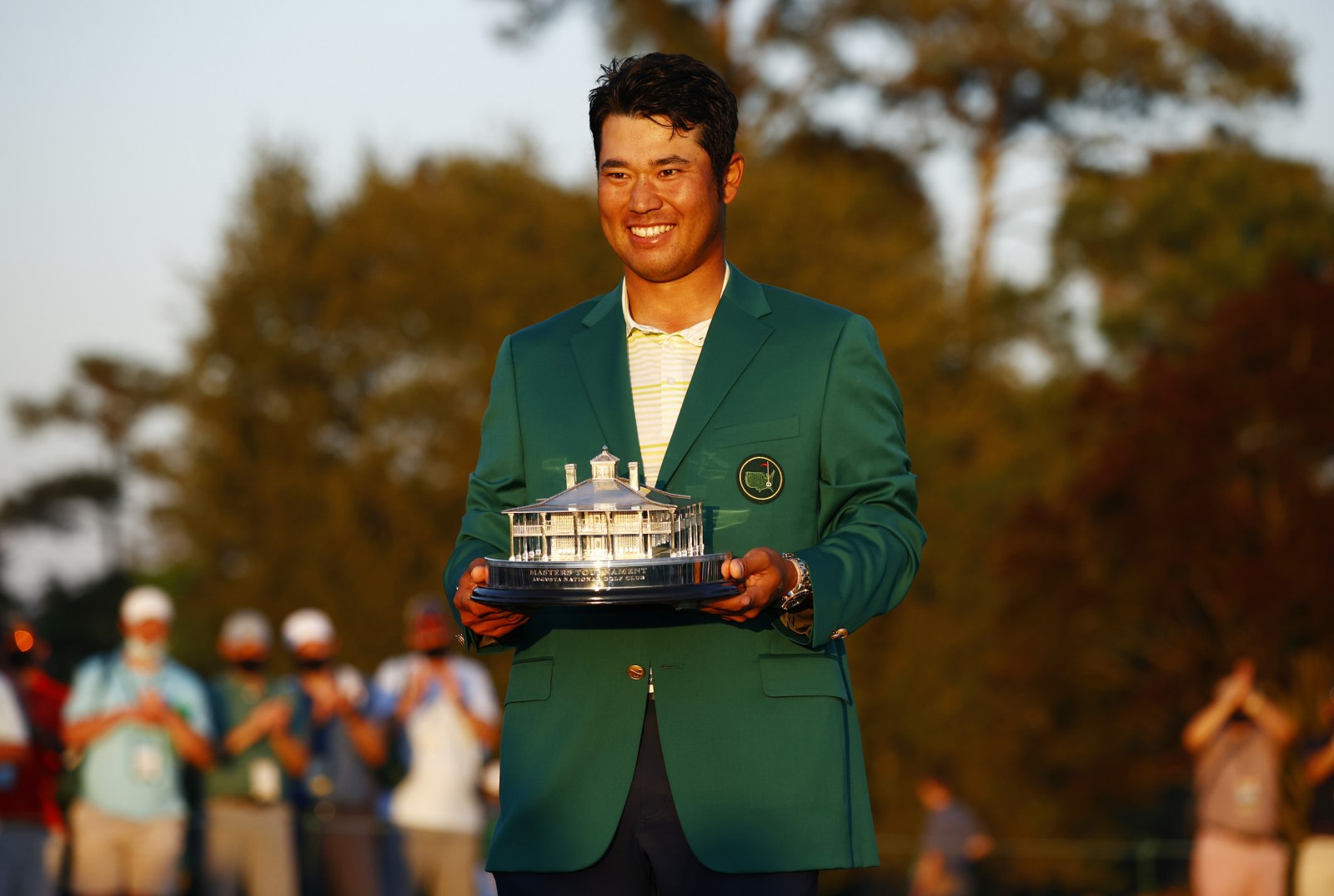 Masters 2021 (Hideki Matsuyama Japan Champion Year?) White Cap Augusta Logo Hideki Matsuyama wins the Masters to become the 1st men main image 2