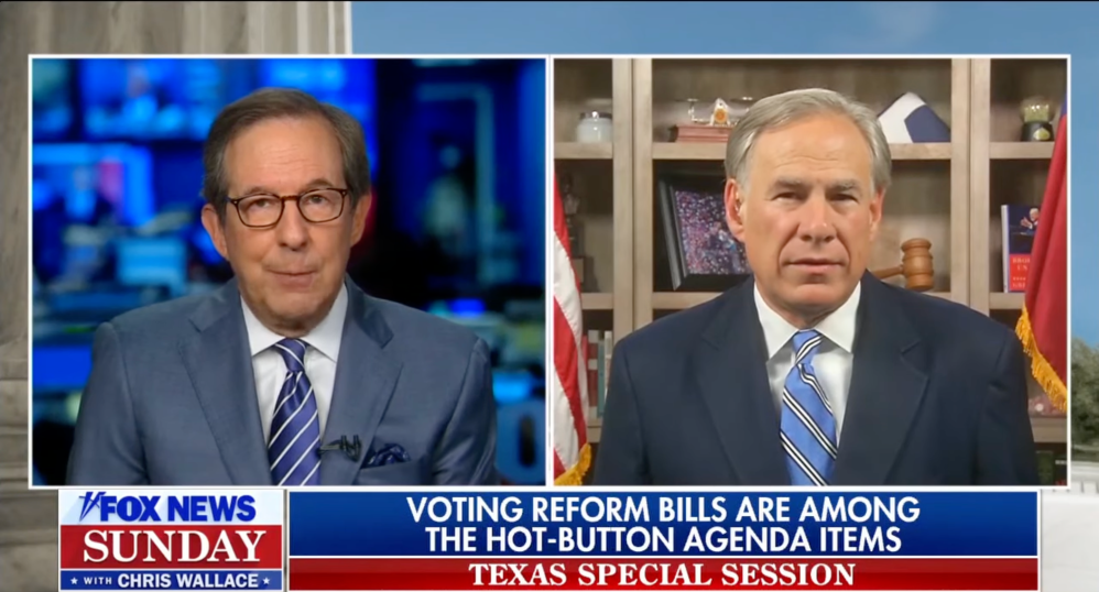 Fox News’ Chris Wallace Confronts Texas Gov. Over Making Voting ‘Harder’ for People of Color