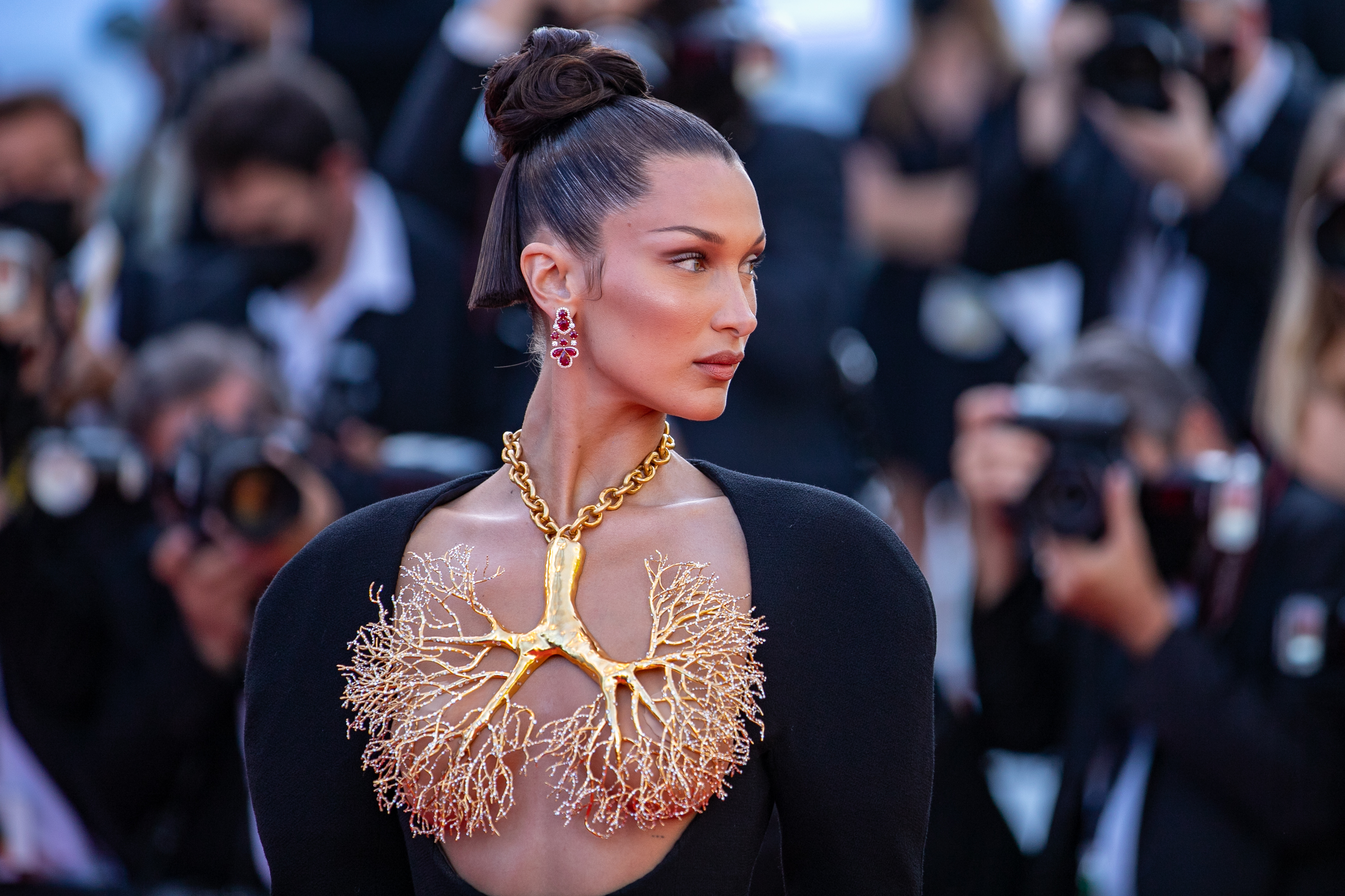 Bella Hadid's Lung Necklace at Cannes Hailed As 'Breathtaking' by Fans