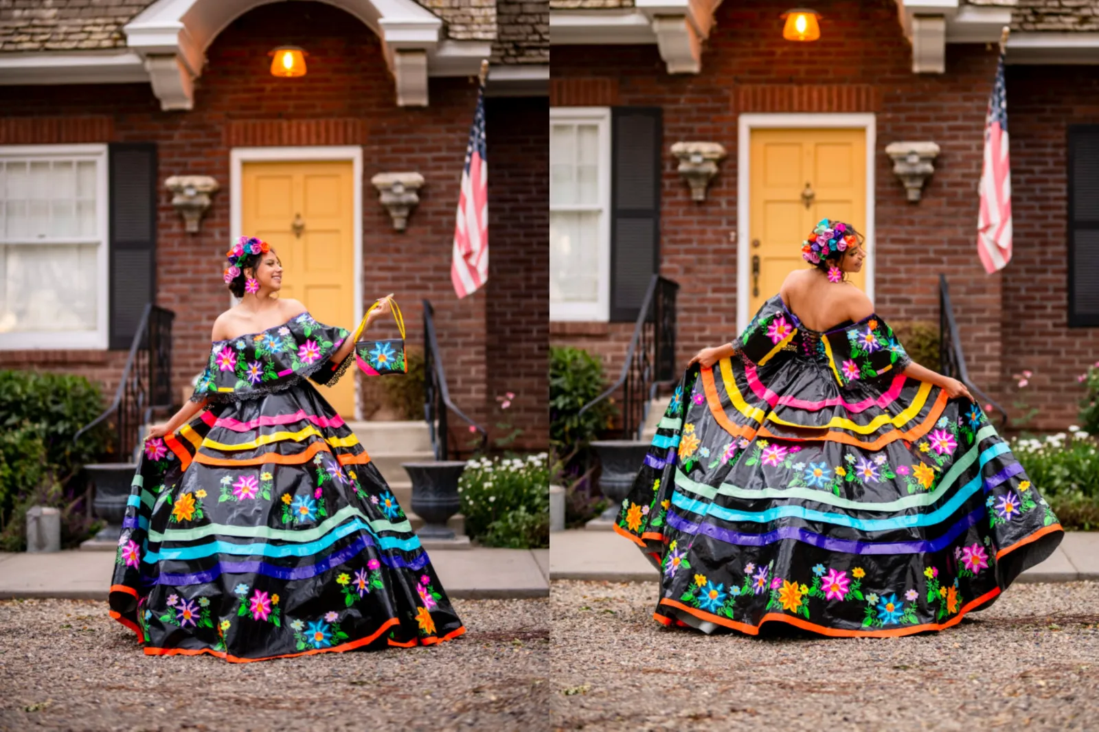 Teen Spends 163 Hours Creating Folklorico Prom Dress Made From Duct Tape