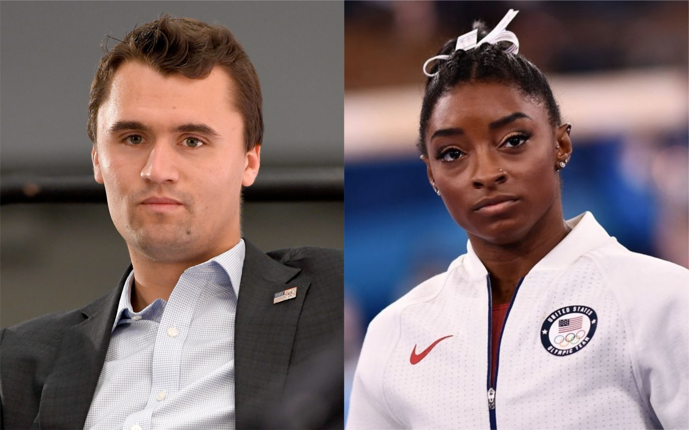 Charlie Kirk and Simone Biles