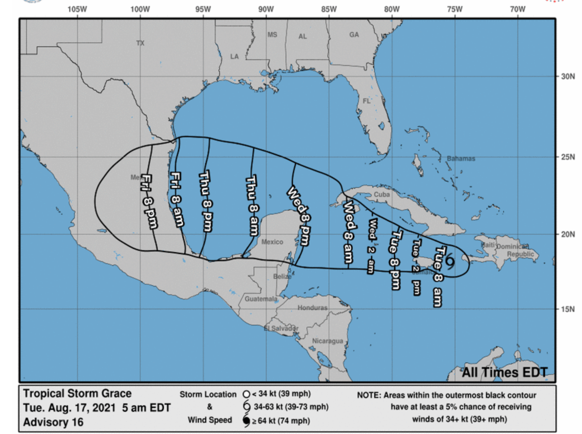 Tropical Storm Grace and Henri Path Updates as Storms Increase in ...