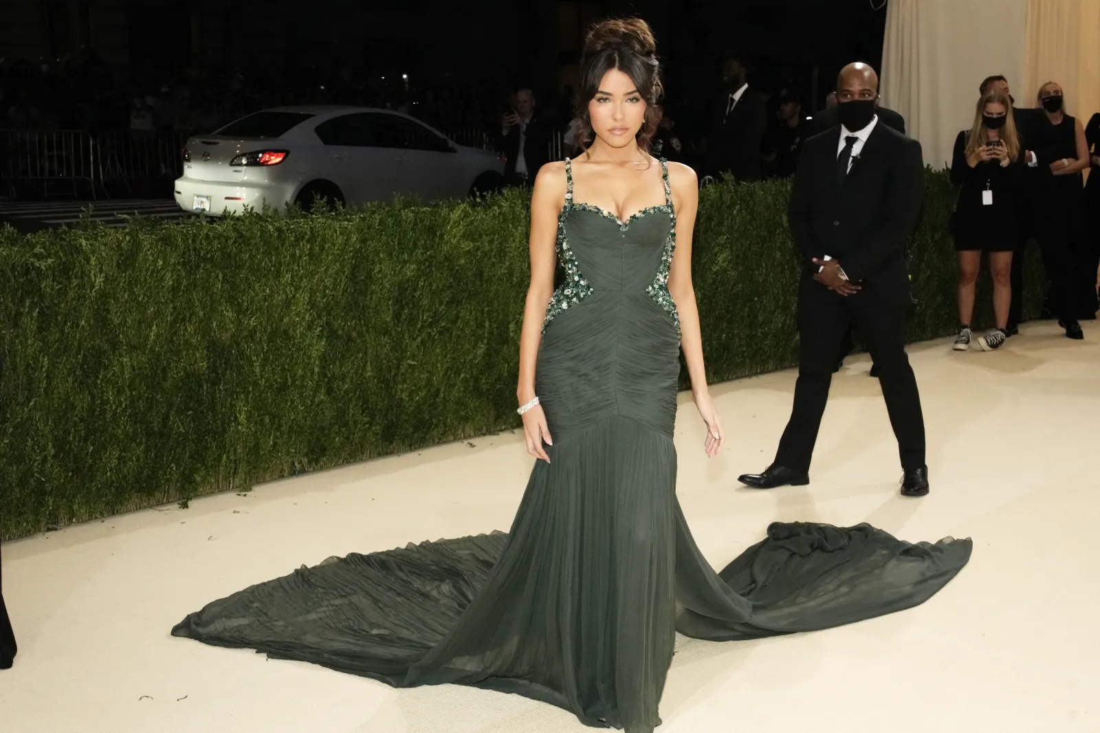 madison beer green dress Rihanna to Dan Levy: The Best Outfit Changes From Met Gala to After-Party allpromo