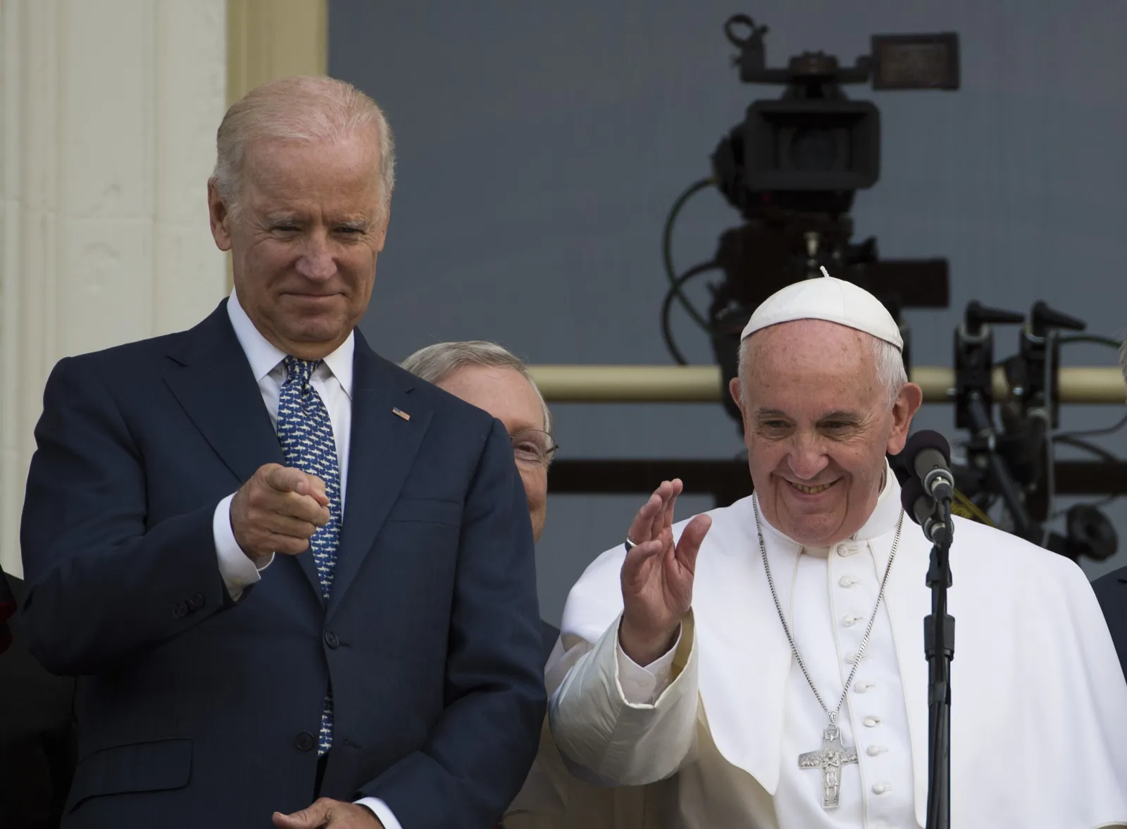 Pope Francis and Joe Biden in 2015