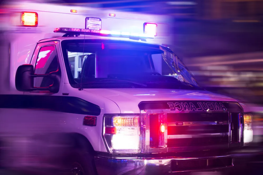 Man in Critical Condition After Ambulance Taking Him to Hospital Hit by ...