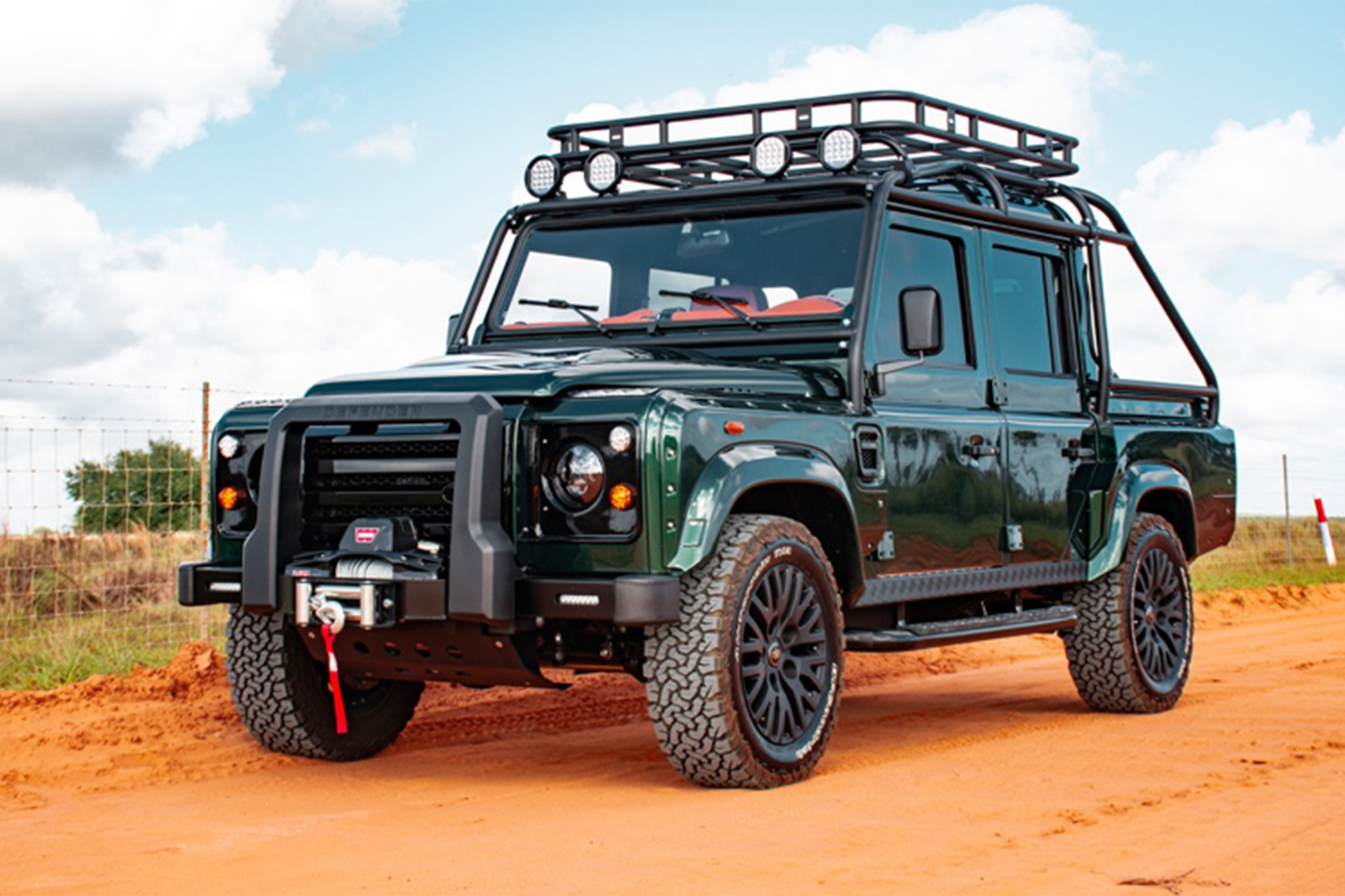 LS-swapped Vintage Defender 110 Modded, Matching Classic Bits With