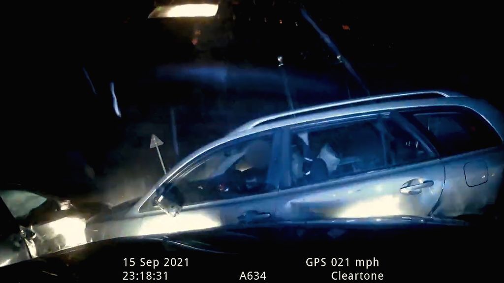 After 80mph Police Car Chase, Driver Leaps Into Back Seat, Pretends to ...