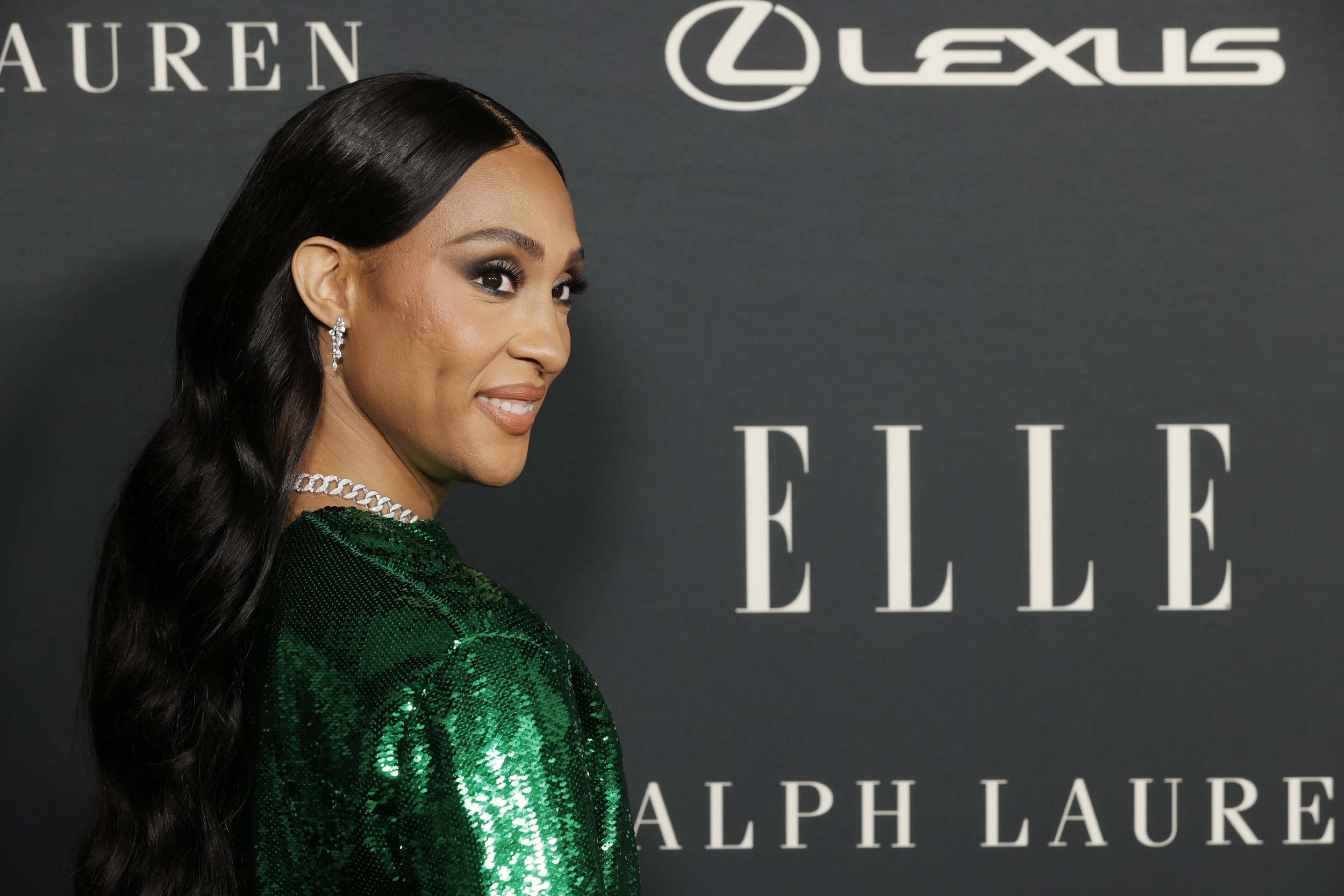 mj rodriguez golden globes dress How Reacted to Being First Transgender Actor To Win a Globe Stretch Silk Charmeuse