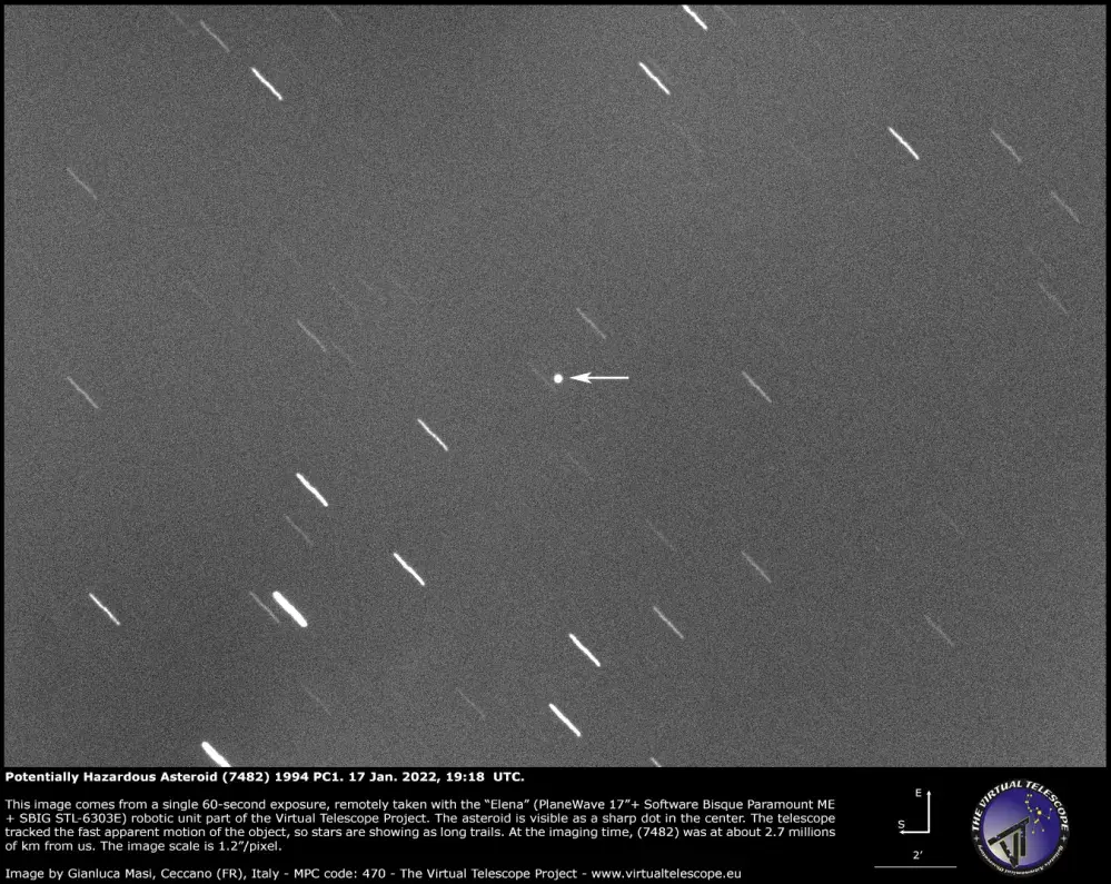 Photo Shows Huge 3,280-Ft Asteroid Approaching Earth