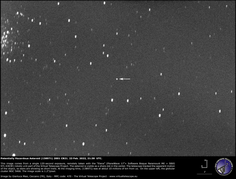 Photo Shows Potentially Hazardous Asteroid Before It Passes Earth Next Week