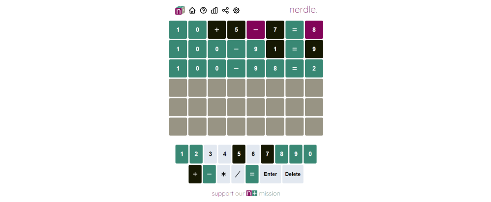 ‘Nerdle’ #37 Equation Answer and Hints – Friday, February 25, 2022