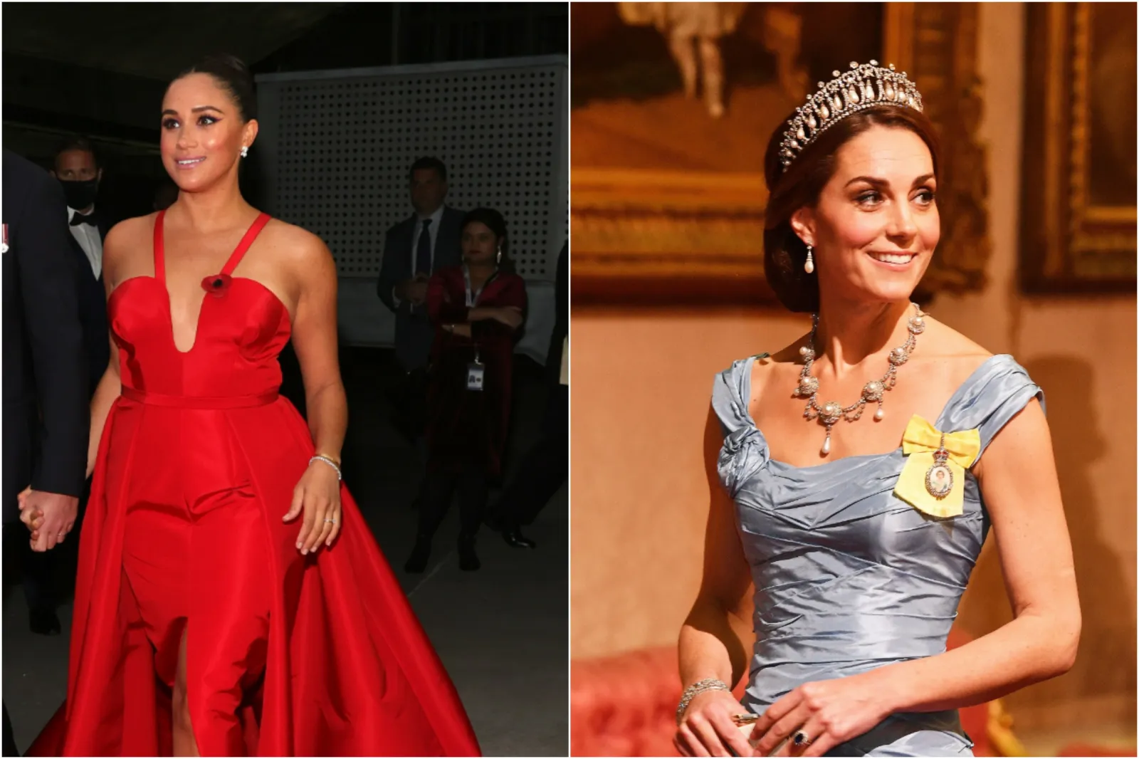 Meghan Markle and Kate Middleton's Most Dazzling Evening Dresses - Newsweek