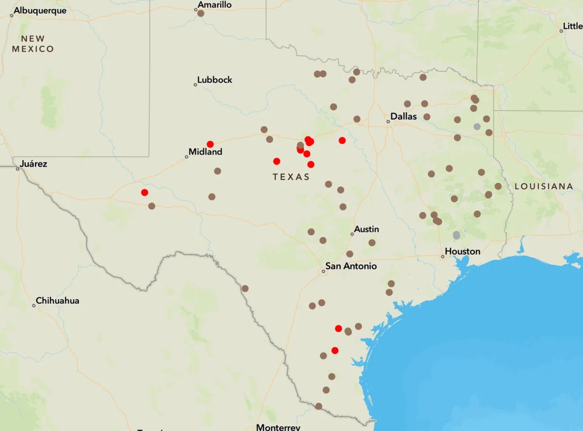 Texas Wildfire Map, Update as Big L Fire Sparks Lipan Evacuations ...