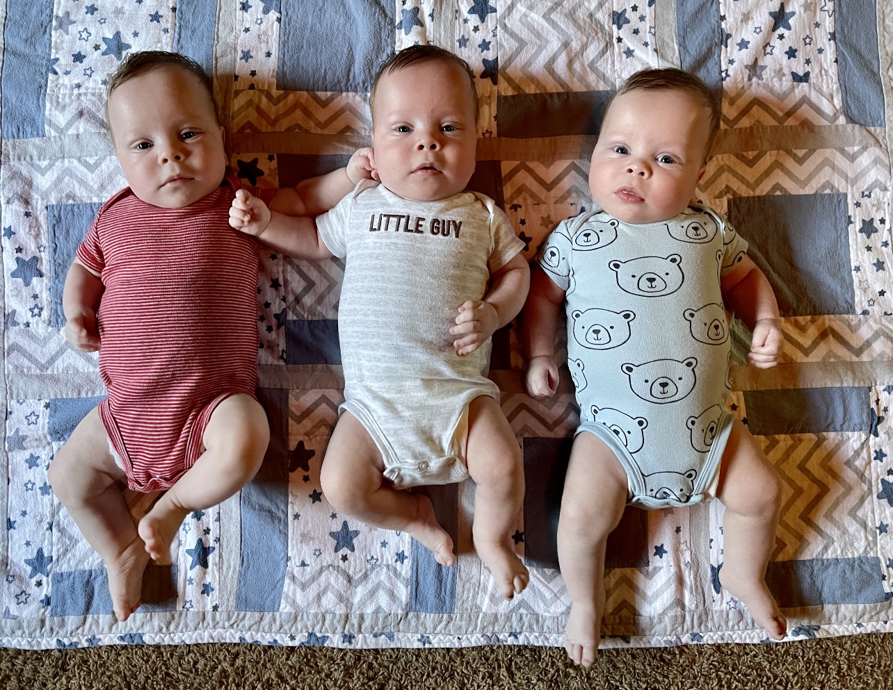Mom Praised for Hilarious Way She Tells Baby Triplets Apart: 'So Smart' -  Newsweek, image size:1284x993