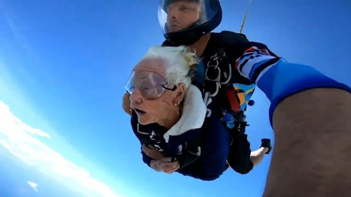 Watch: WWII Nurse Celebrates 100th Birthday With Skydive Over Florida ...