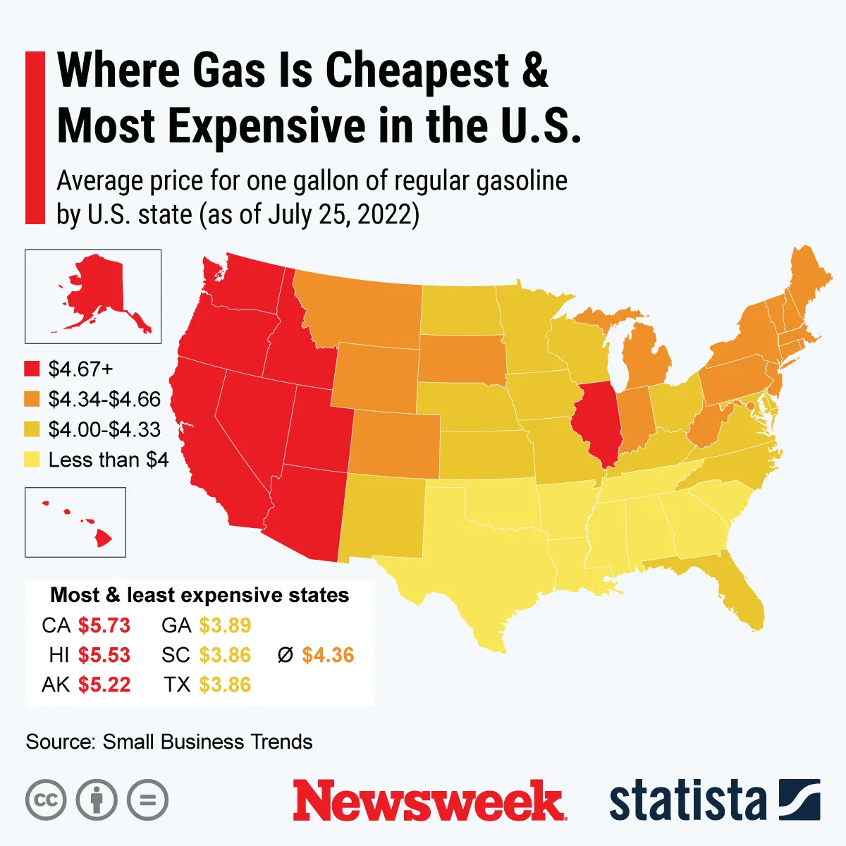 Gas Prices Fall Below $4 in 9 States as Declines Seen for 6th Straight ...