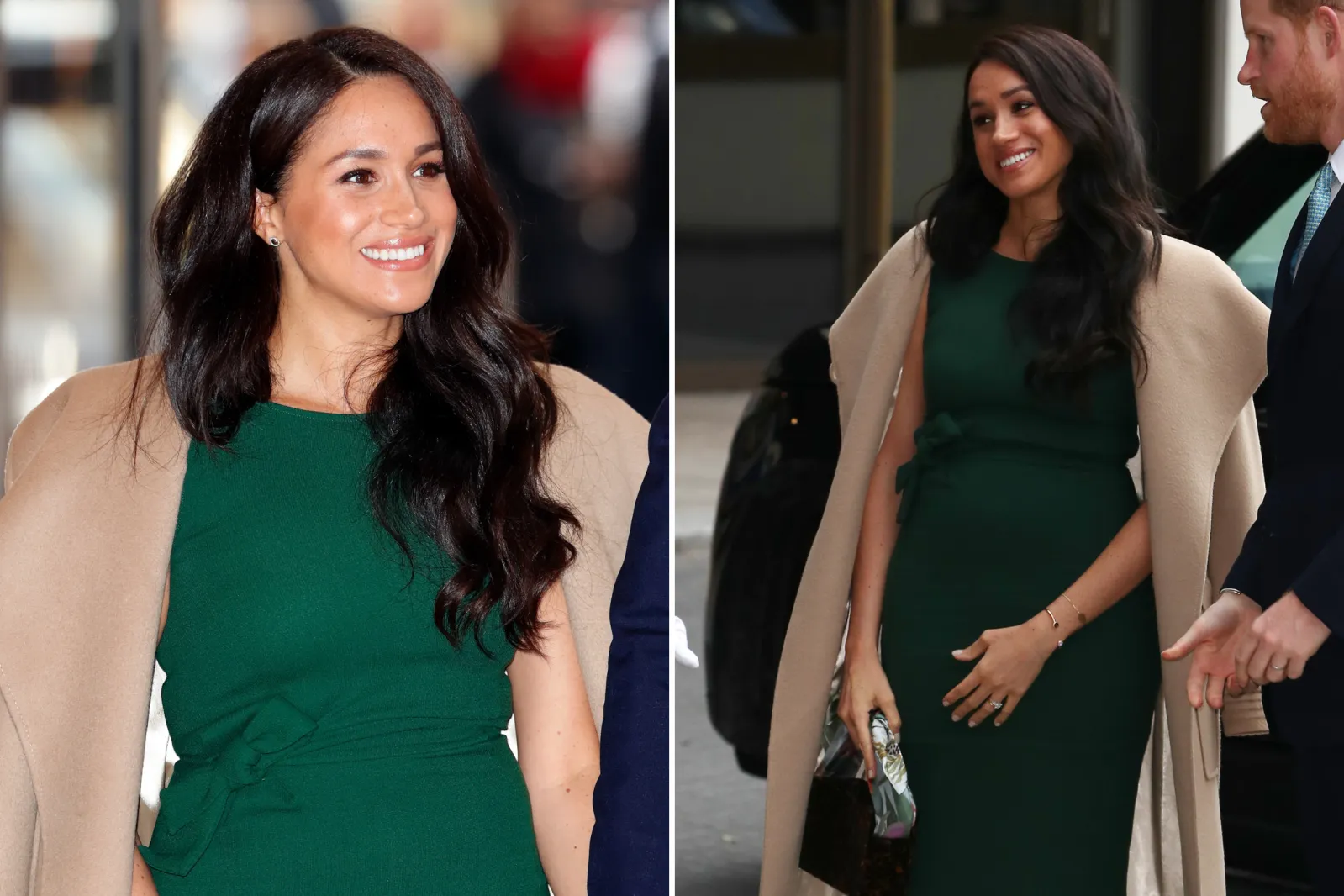 green emerald velvet dress The Duchess - Meghan Markle Engagement Green Dress