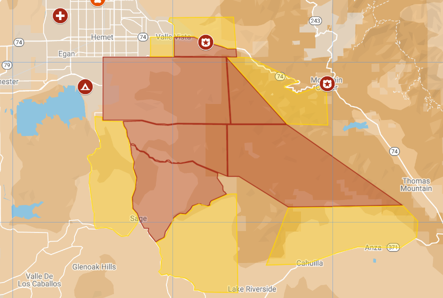 California Fire Map, Update as Fairview Blaze Rapidly Expands to 20k ...