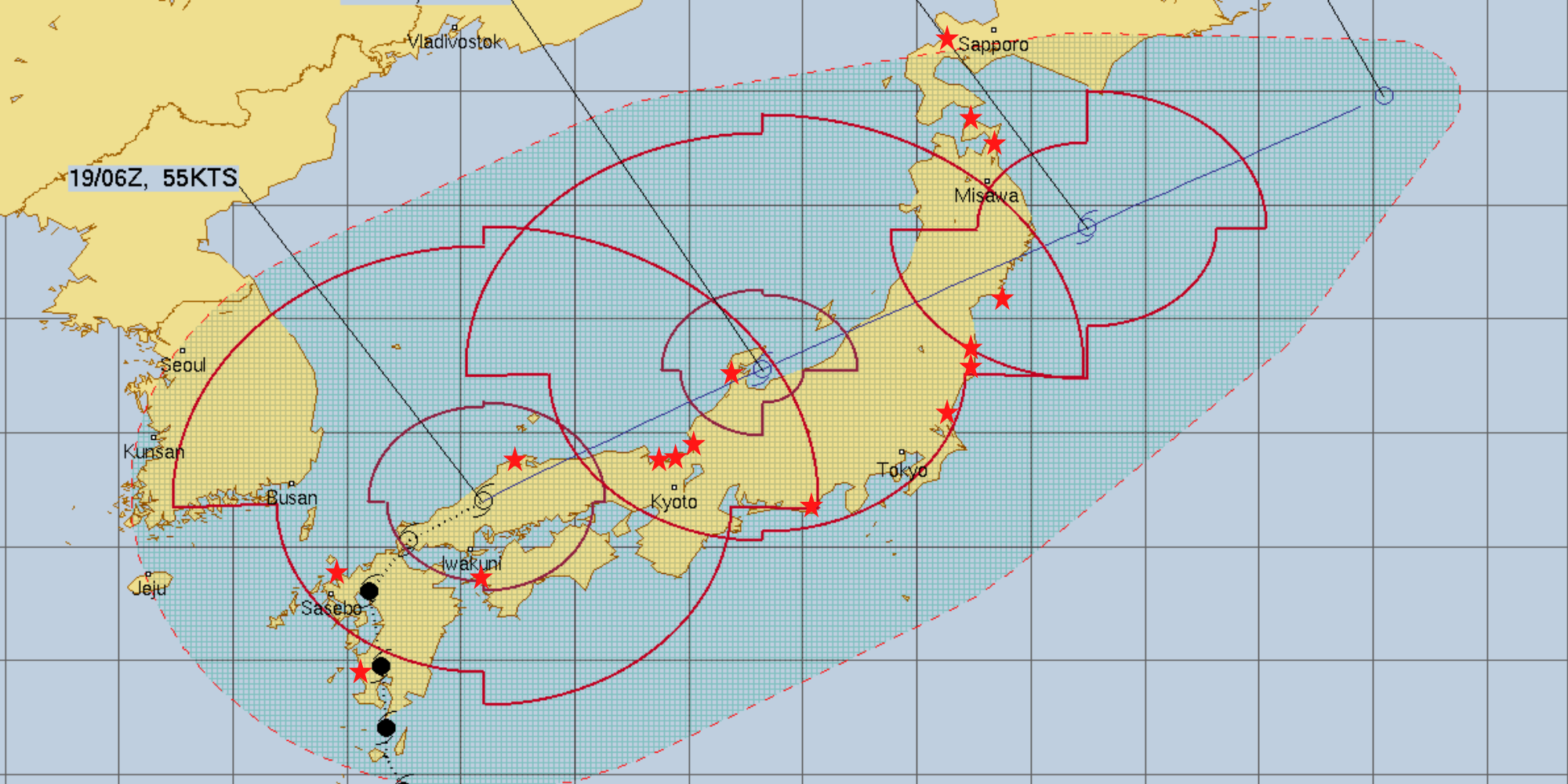 Map Shows How Close Super Typhoon Nanmadol Is to Japan's Nuclear