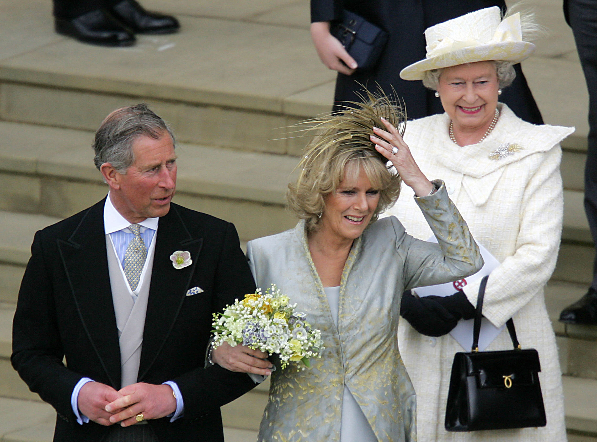 Viral Theory Explains Why Queen Wore White to Charles, Camilla's Wedding -  Newsweek
