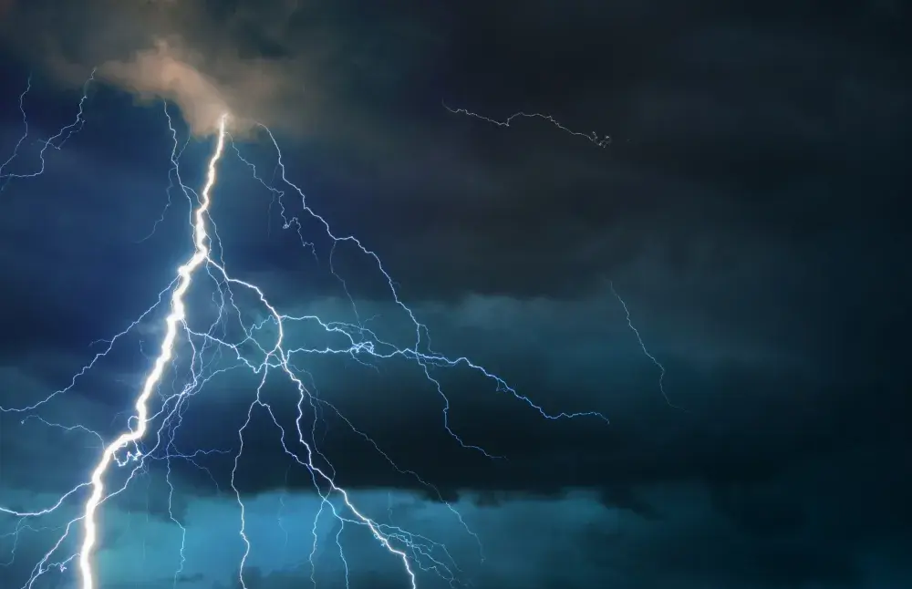 Woman Captures Startling Moment She Was Nearly Struck by Lightning