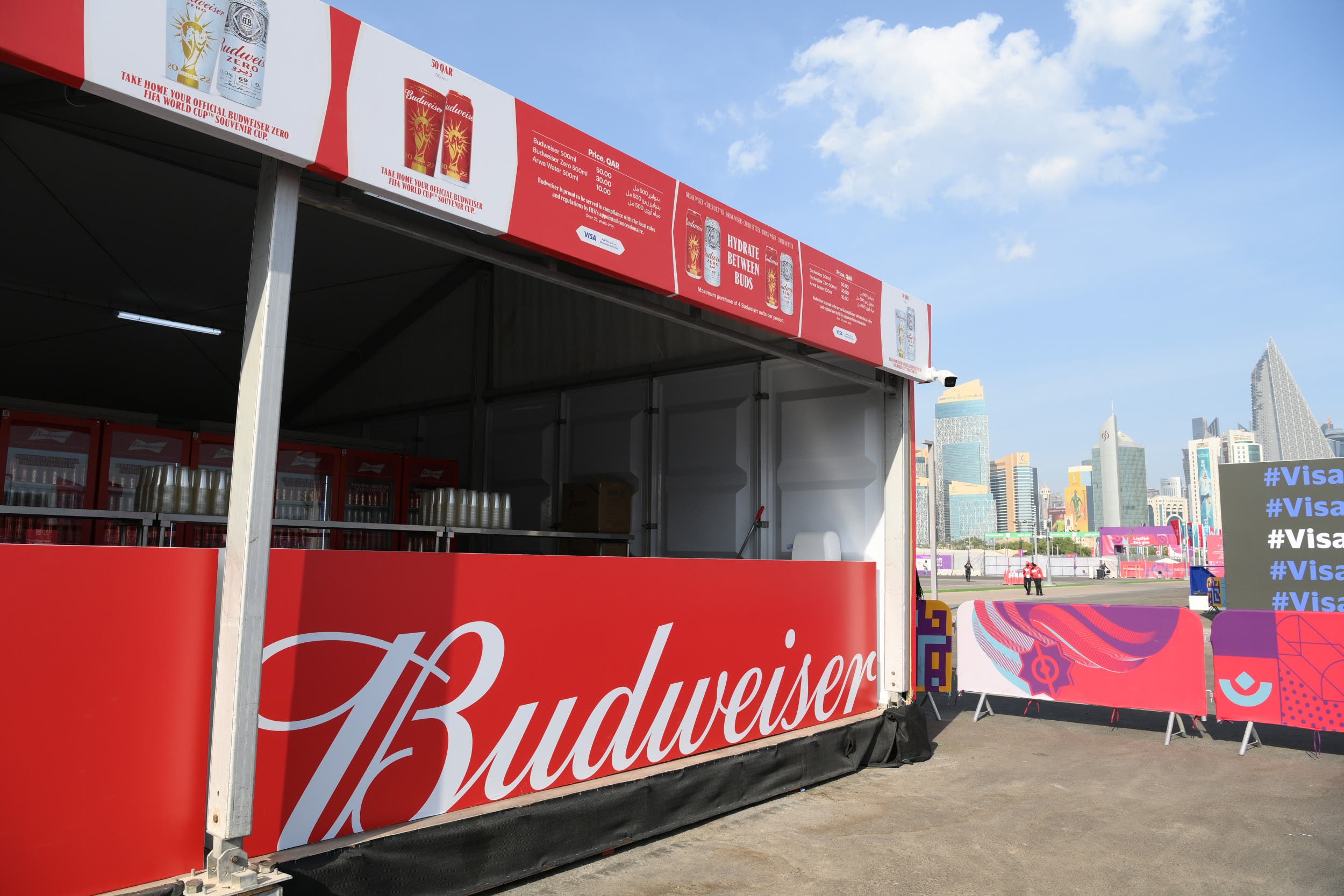 ワールドカップカタール 現地限定Budweiserカップ500mL非売品5個組 ワールドカップカタール 現地限定Budweiserカップ500mL非売品5個