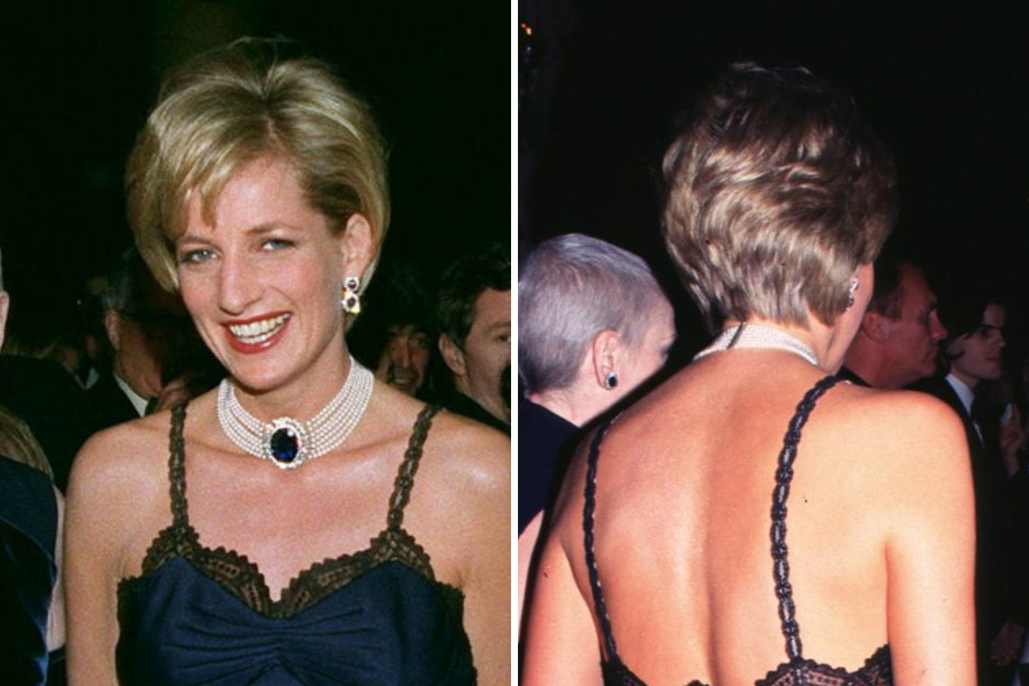 princess diana revenge dress necklace Princess Diana Costume Style Pearl Sapphire Choker Know as Revenge Dress Necklace