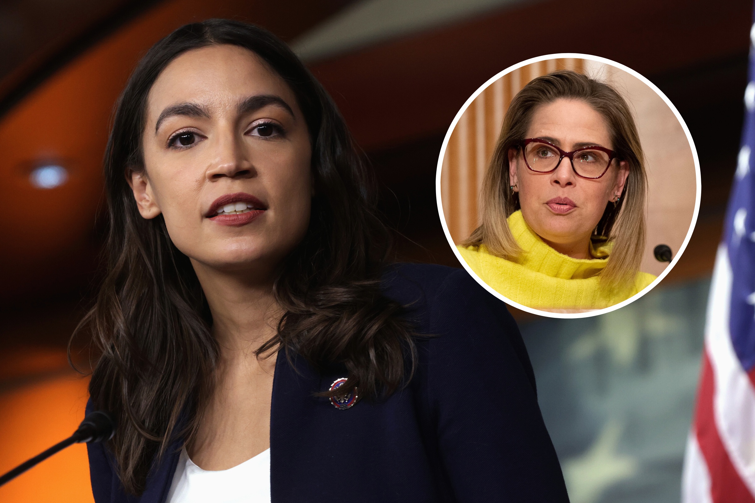 AOC 'Grateful' Sinema Switches to Independent, Hints ...