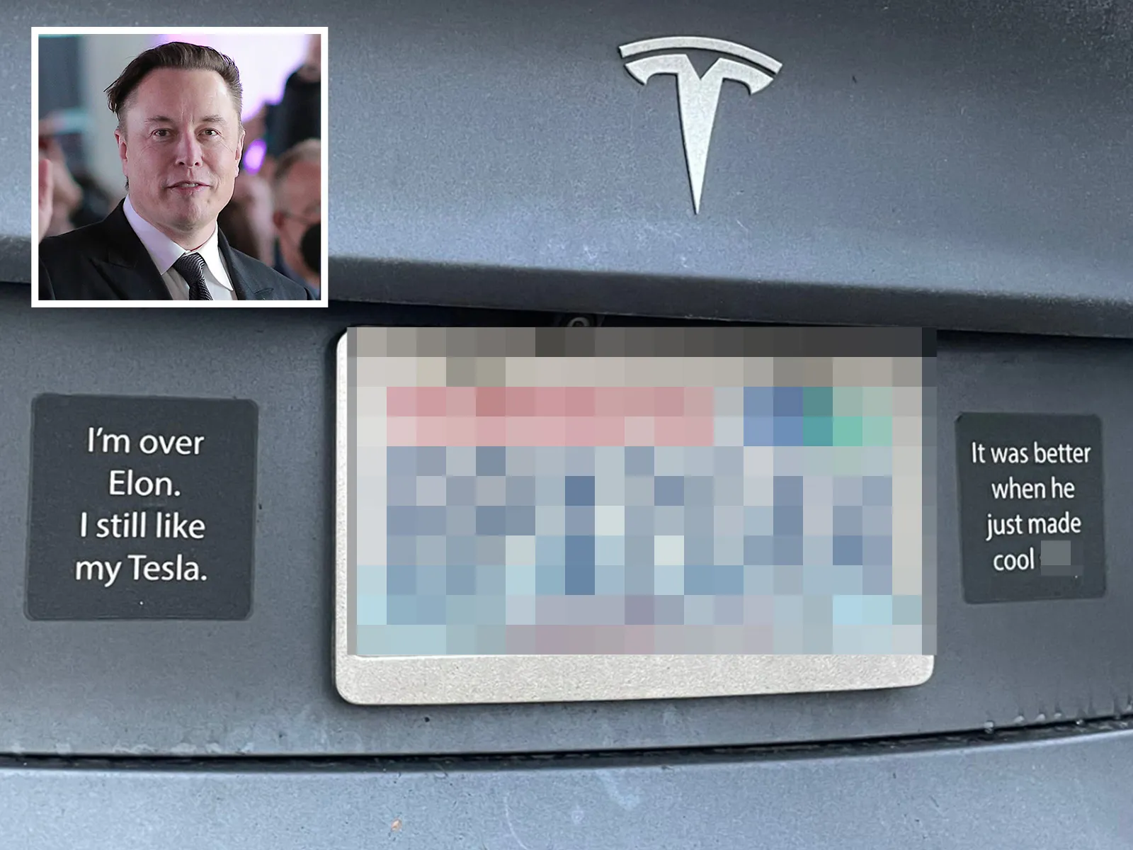 Tesla Owner Trolls Elon Musk With ‘I’m Over Elon’ Bumper Sticker - Newsweek