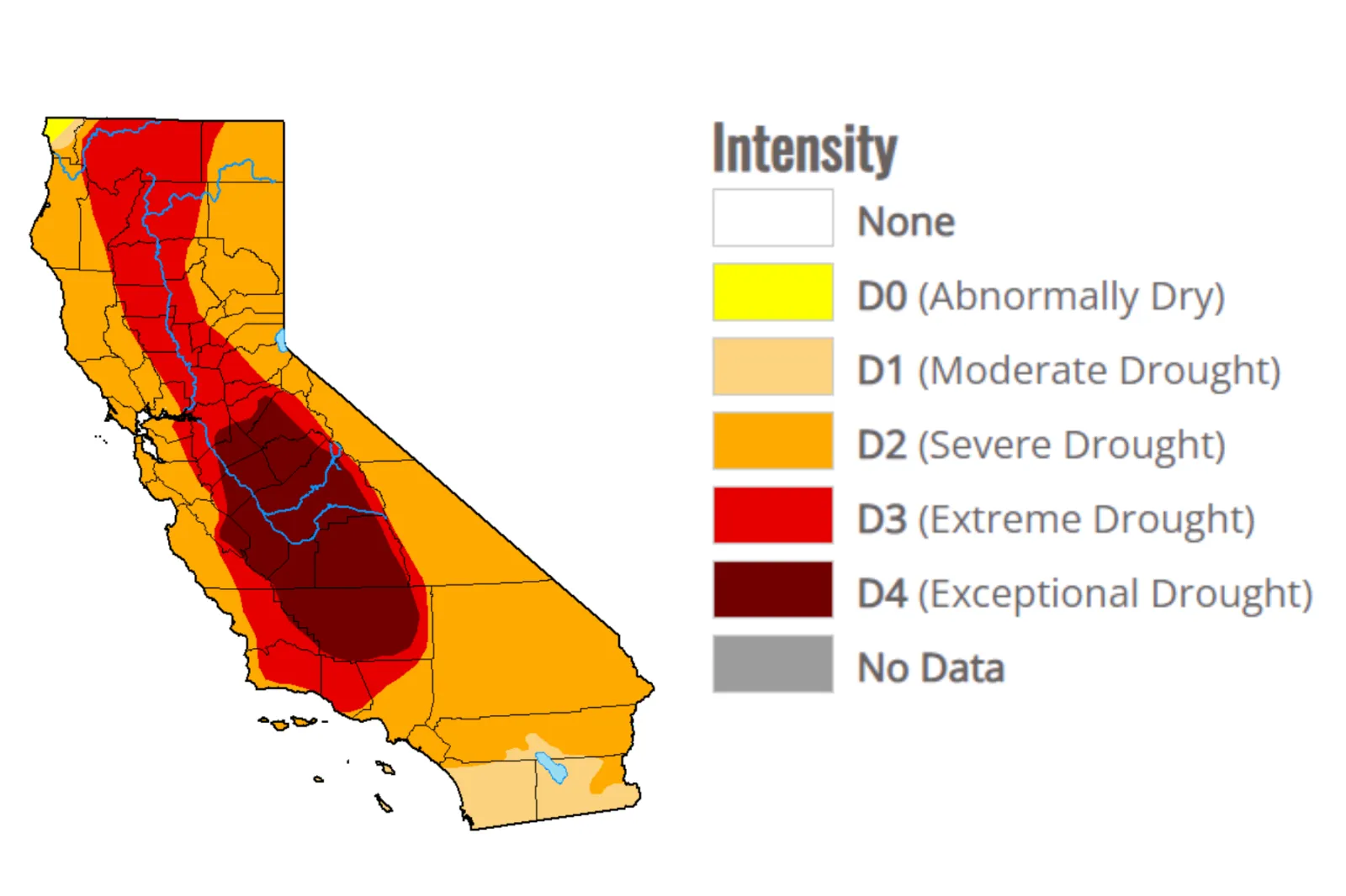California Drought Monitor Status Before and After Rain - Newsweek