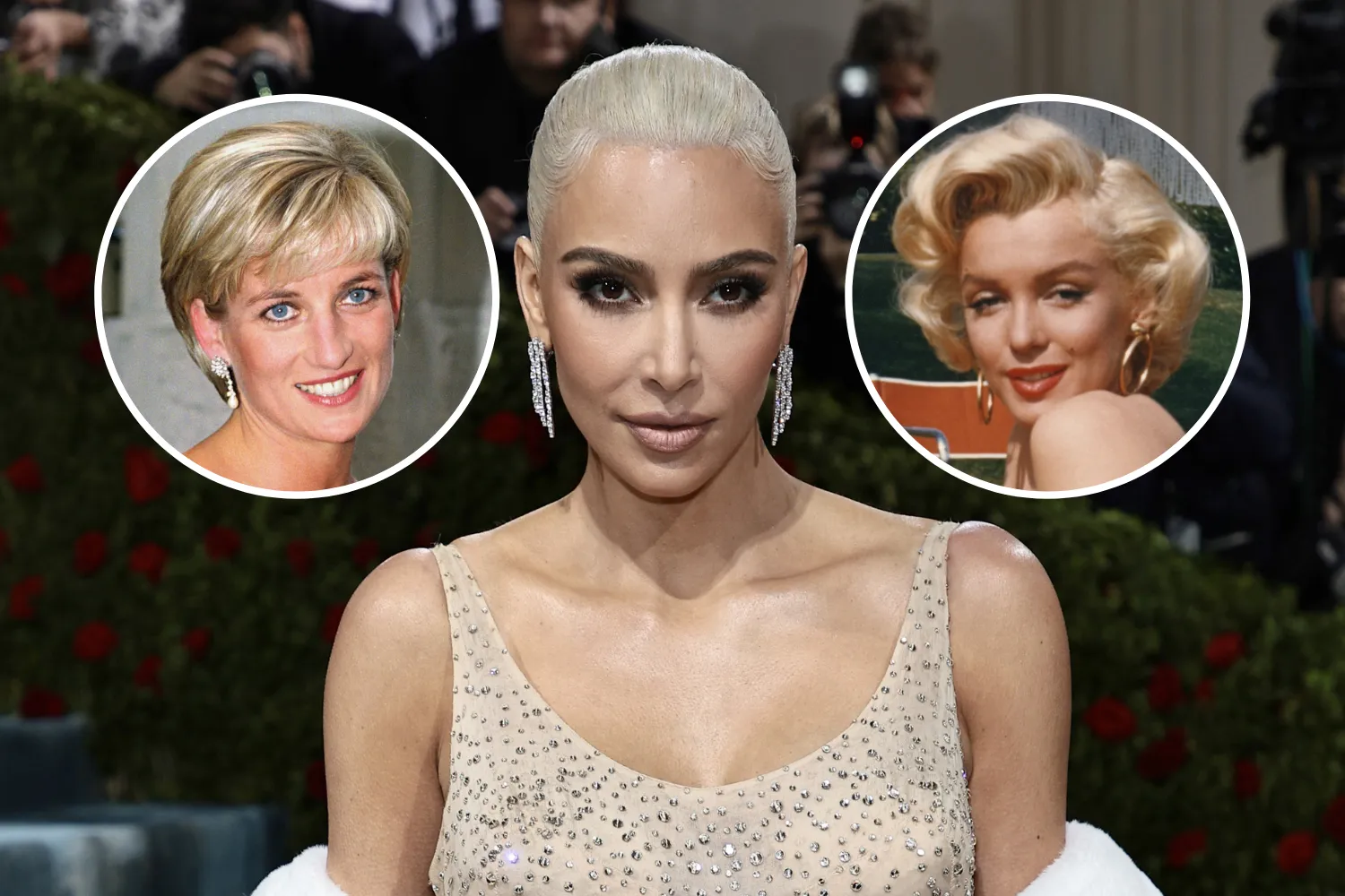 kim kardashian princess diana dress Kim Kardashian's Diana Necklace Buy Reignites Marilyn Monroe Dress 'Furor'