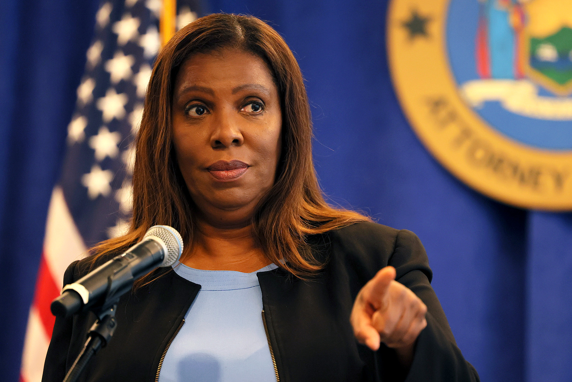 Trump blasts AG Letitia James for "leaking" his arrival time for deposition - Newsweek