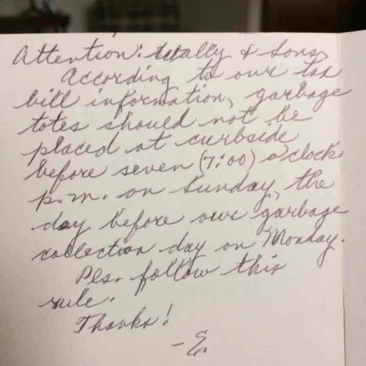 Unusual Note Elderly Neighbor Sends Bizarre Note to Family Following Mom’s Death ...