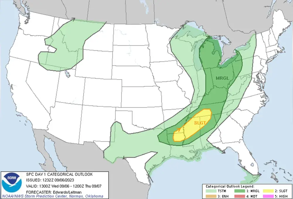 Thunderstorm Map Shows Forecast for Detroit, Minnesota, Oklahoma, Missouri